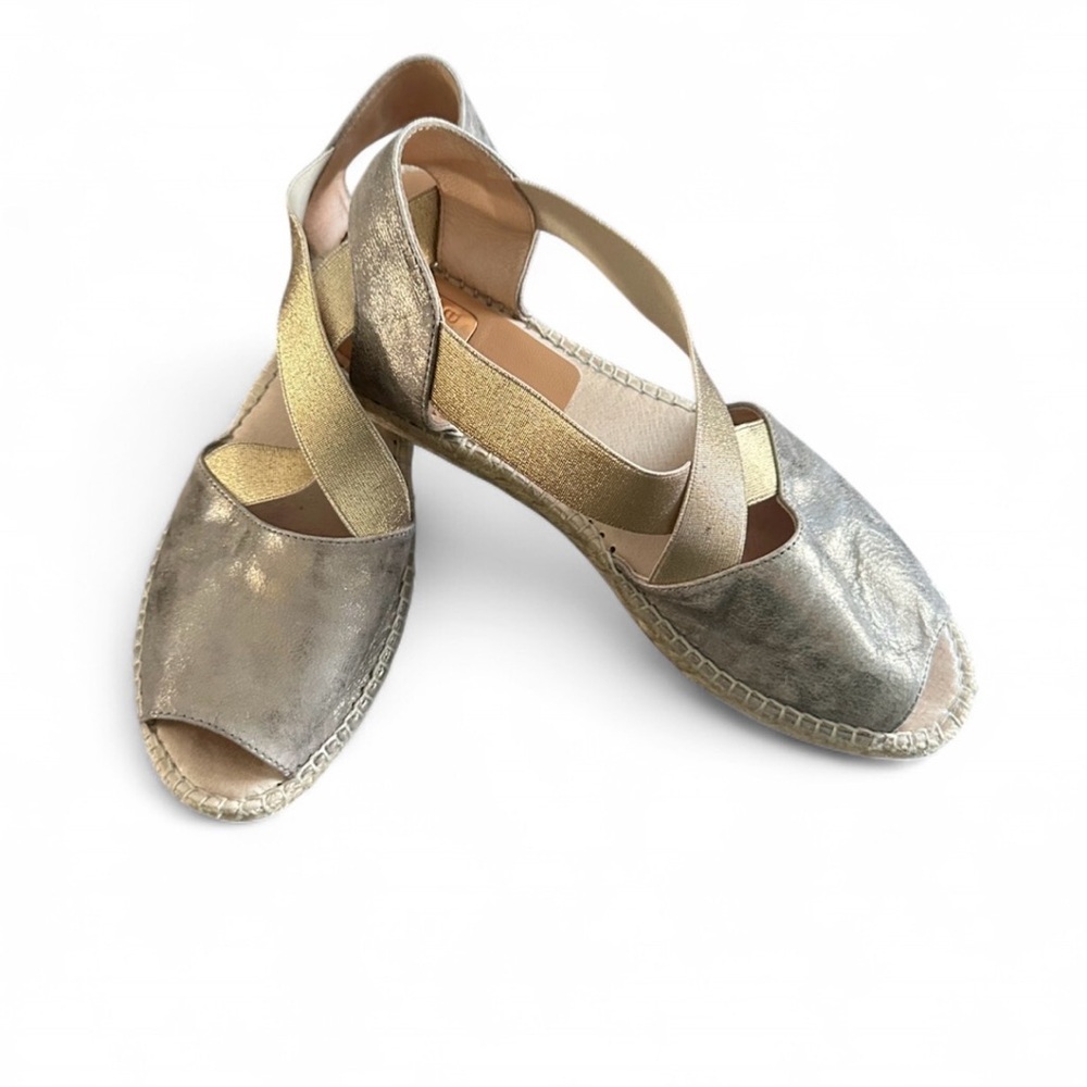 Kanna Metallic Silver and Gold Espadrilles‎